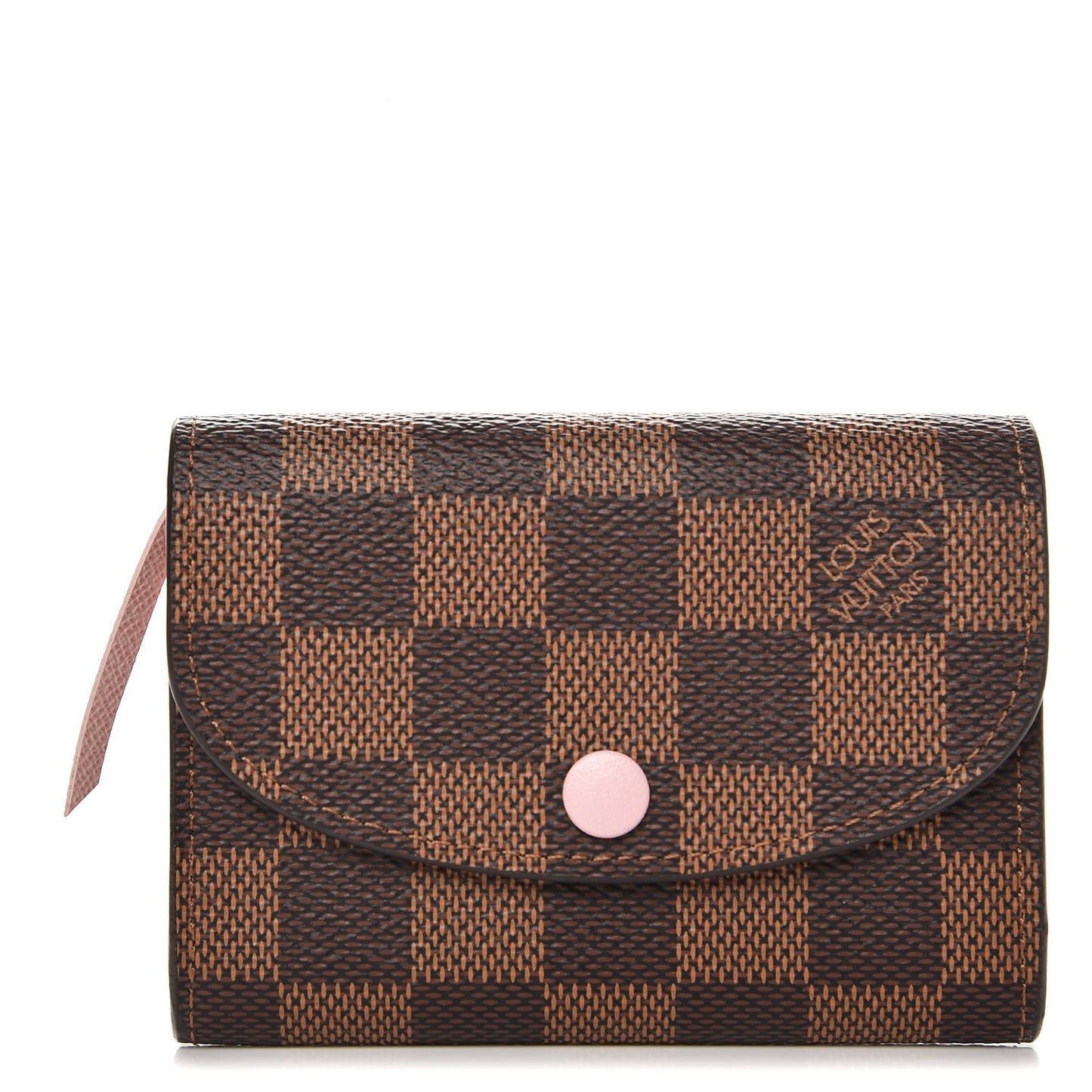 Damier Ebene Rosalie Coin Purse Rose Ballerine