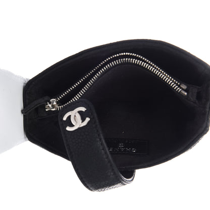 Chanel Caviar Quilted Mini Phone Holder Clutch Black 5 of 11