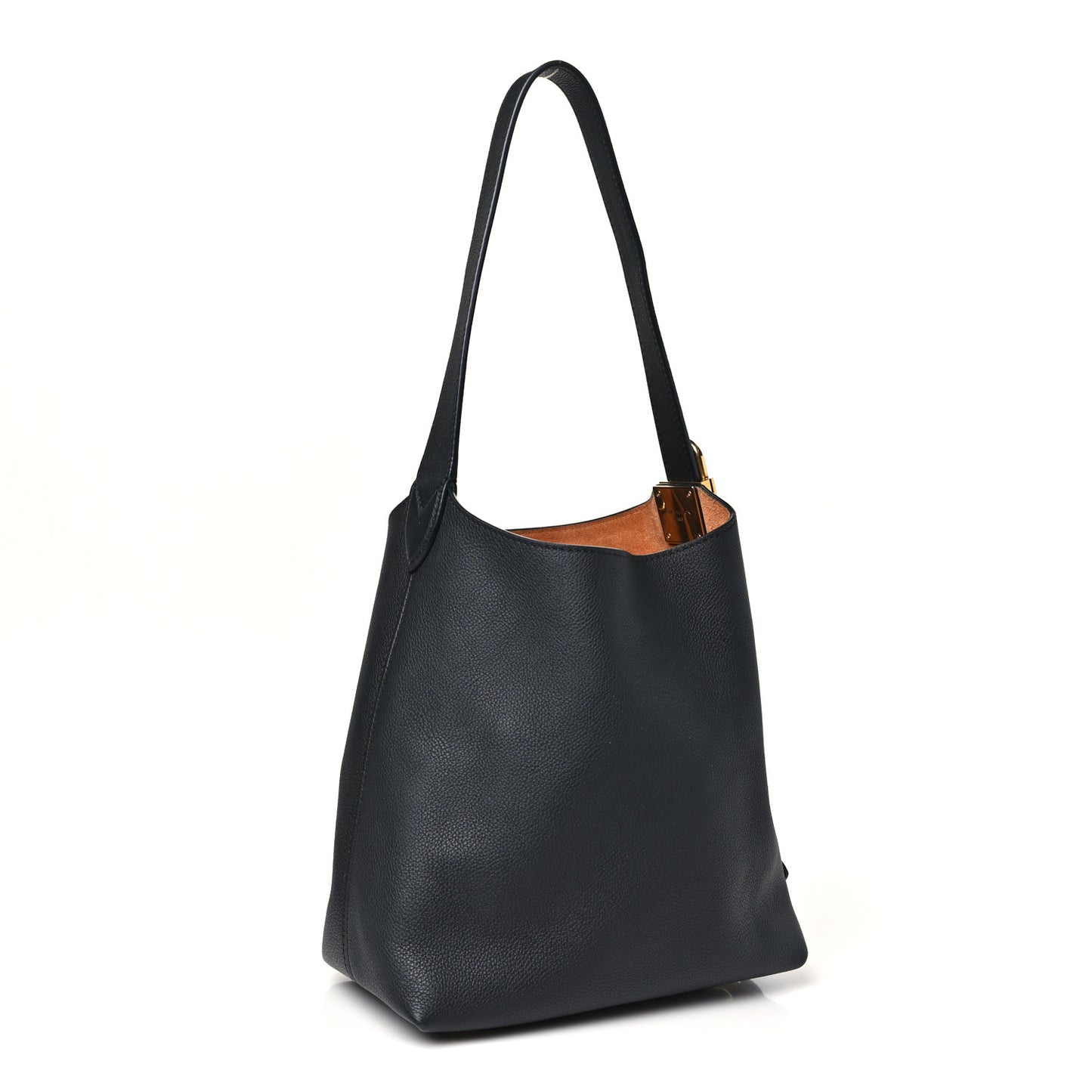 Grained Calfskin Low Key Hobo PM Black