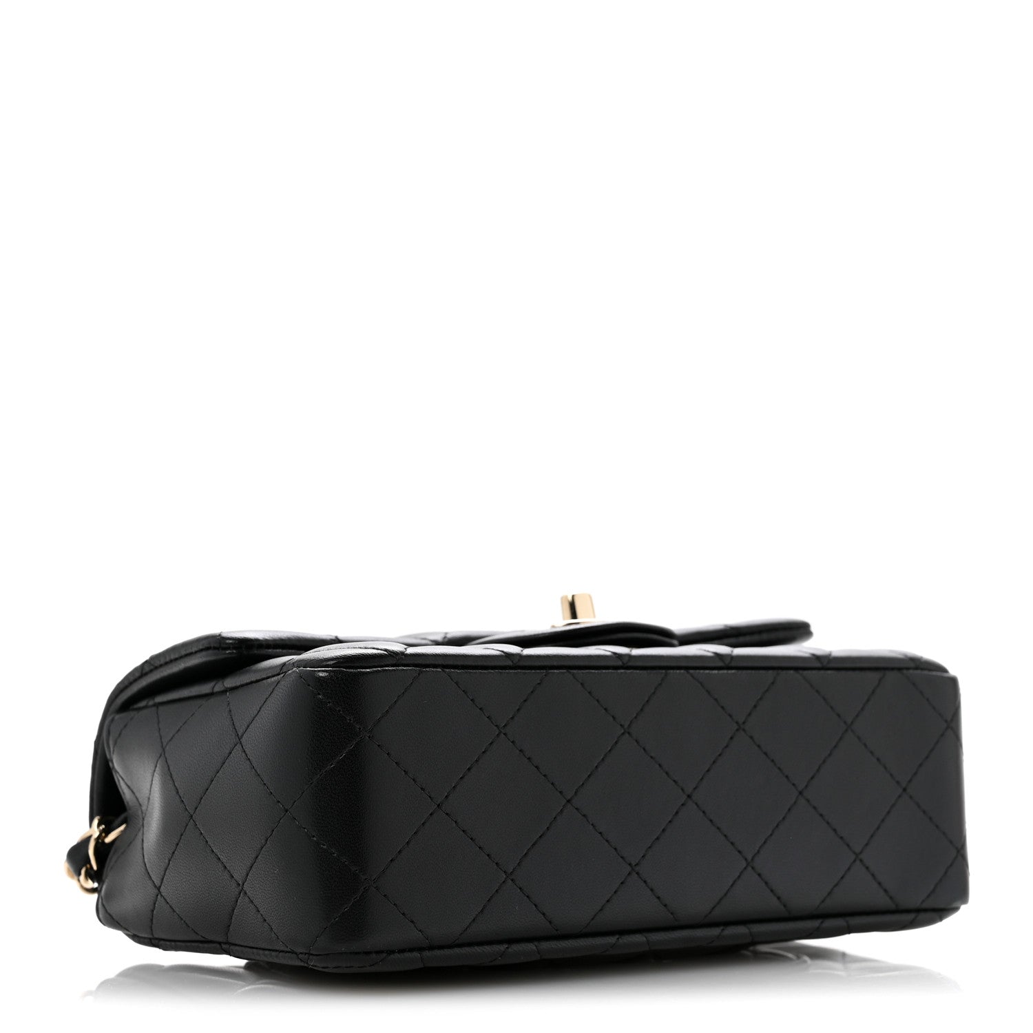Chanel Lambskin Quilted Mini Rectangular Flap Black 4 of 13