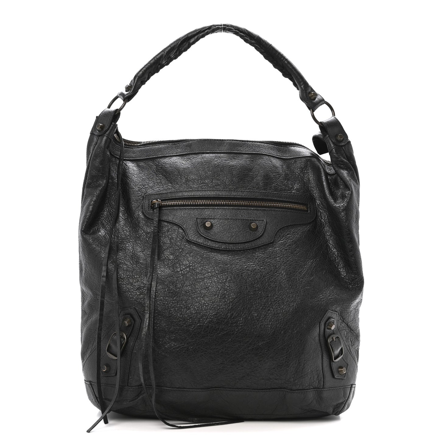 Agneau Classic Hardware Day Hobo Black