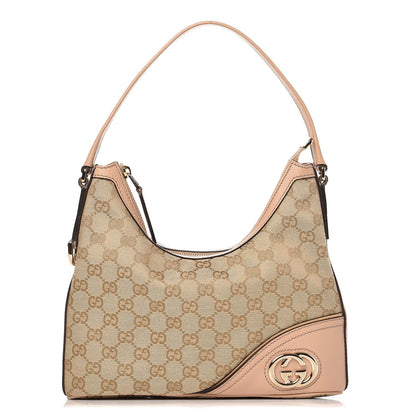 Gucci Monogram Small New Britt Hobo Pink 1 of 9