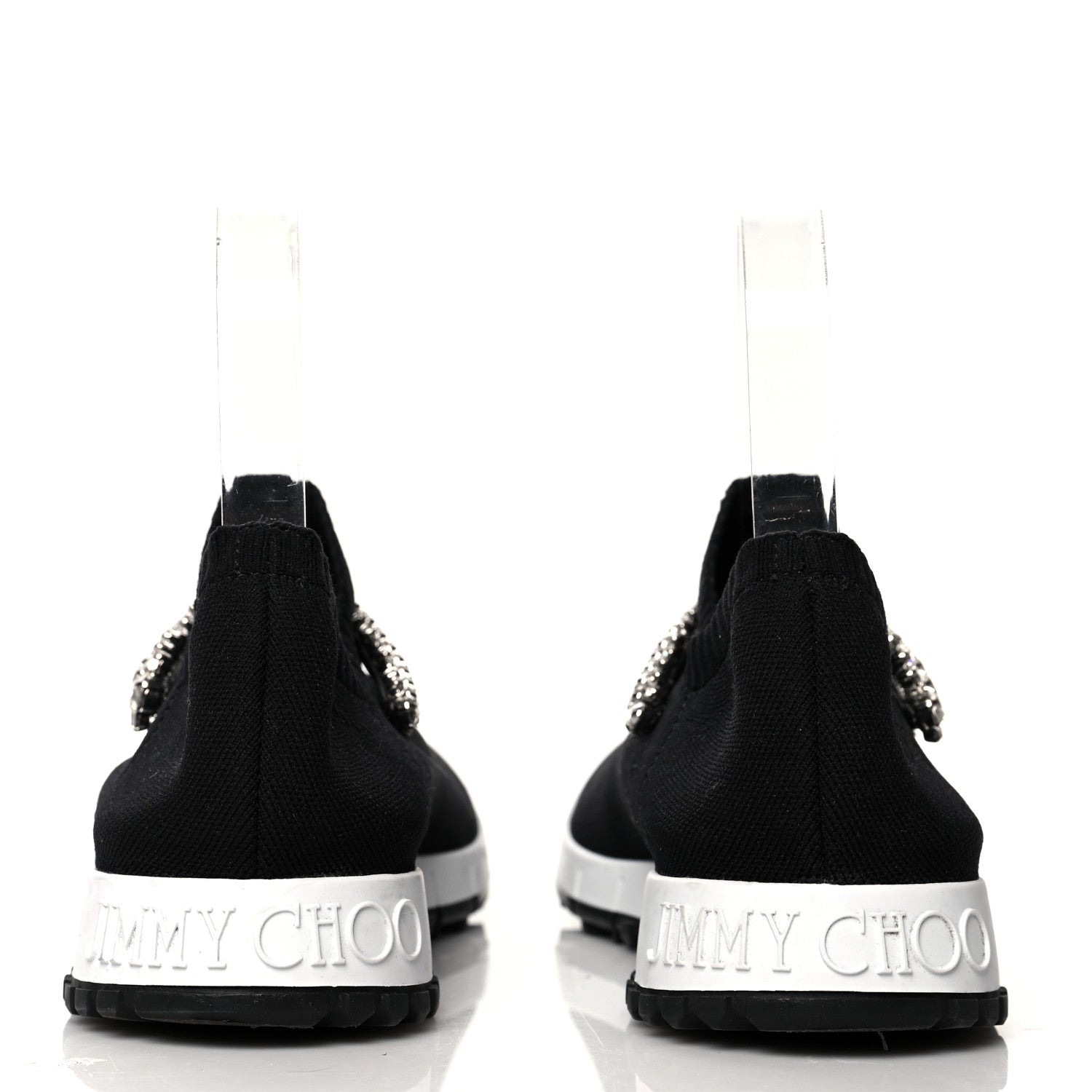 Jimmy Choo Knit Crystal Verona Sneaker 38.5 Black 5 of 7