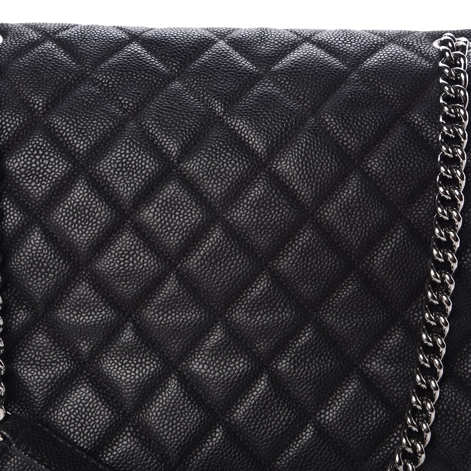 Chanel Iridescent Caviar Medium Lady Pearly Flap Black 9 of 11