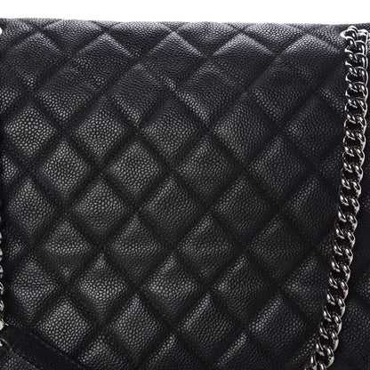 Chanel Iridescent Caviar Medium Lady Pearly Flap Black 9 of 11