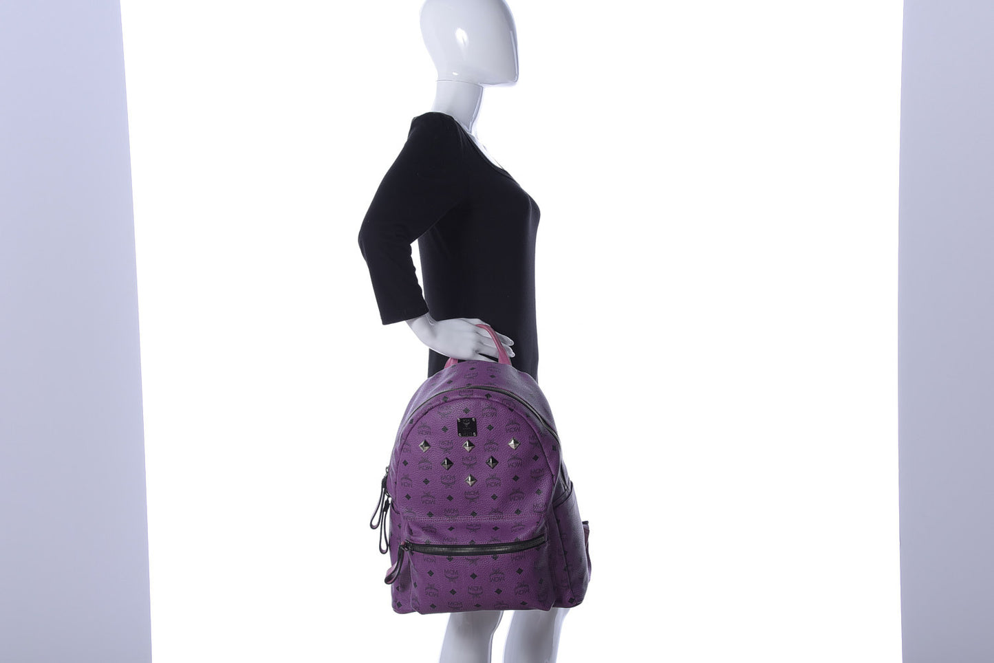 Visetos Medium Sprinkle Stud Stark Backpack Purple