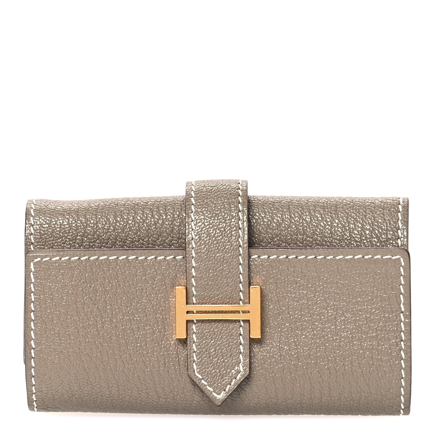 Hermes Chevre Mysore Bearn Multicles 4 Key Holder Etoupe 1 of 7