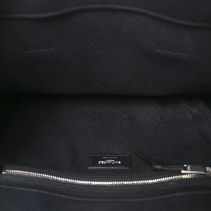 Saint Laurent Linen Calfskin Rive Gauche North South Tote Black 5 of 11