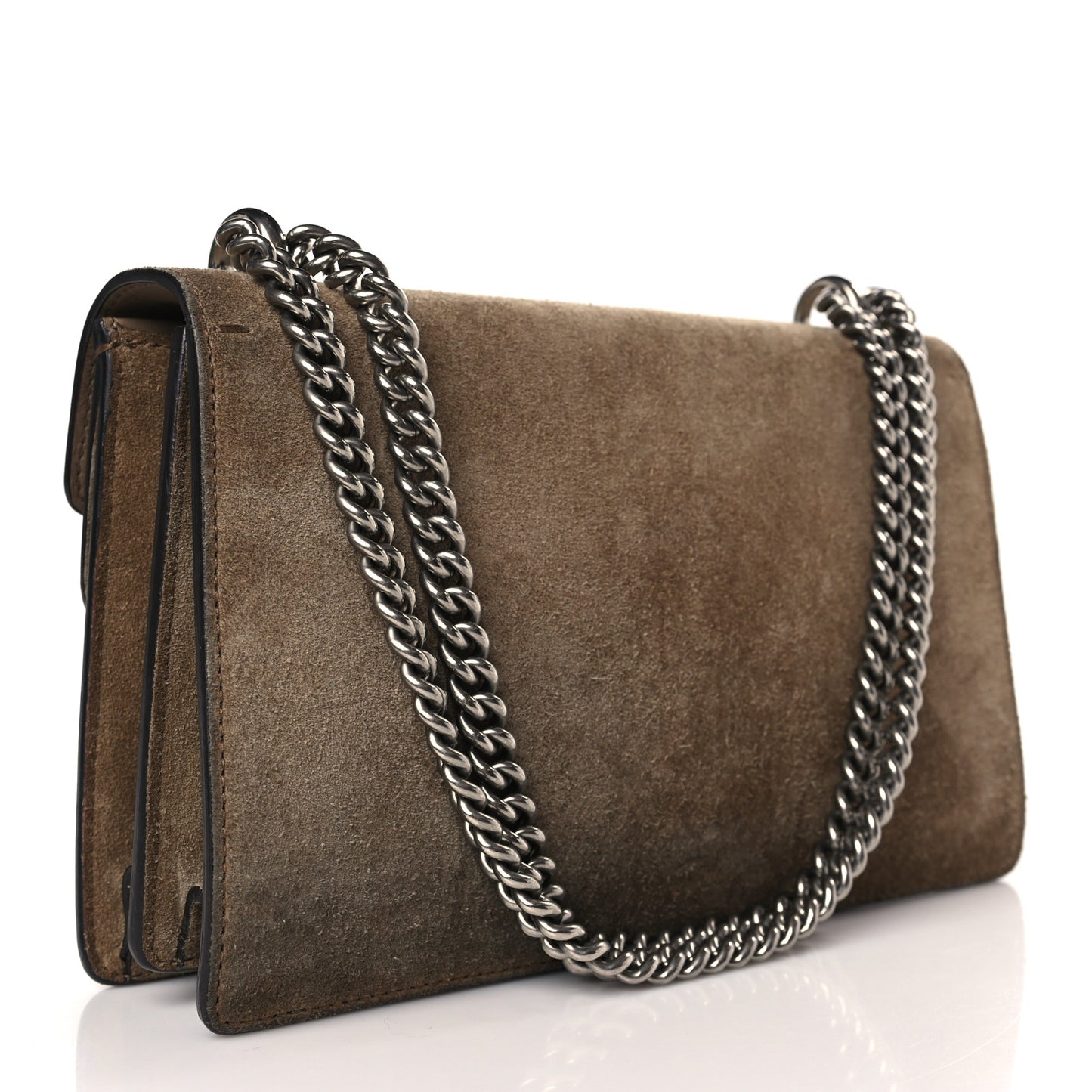 Suede Small Dionysus Shoulder Bag Taupe