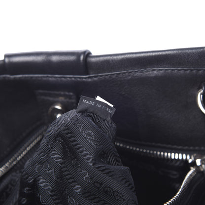 Prada Soft Calf Shoulder Bag Black 6 of 12