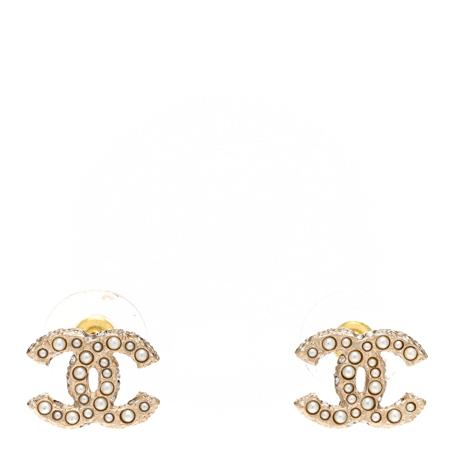 Pearl CC Earrings Light Gold