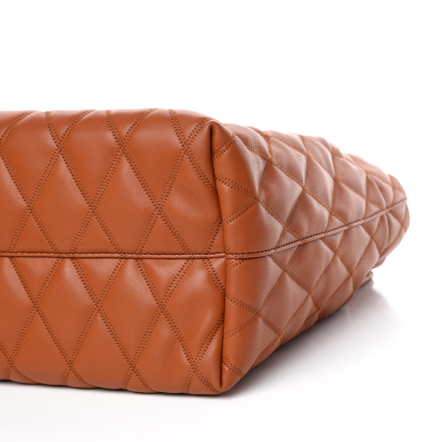 Givenchy Rubber Effect Canvas Quilted Duo Shopper Tote Chestnut 7 of 10