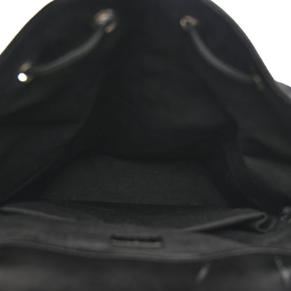 Gucci Soft GG Supreme Monogram Large Double Buckle Backpack Black 5 of 13
