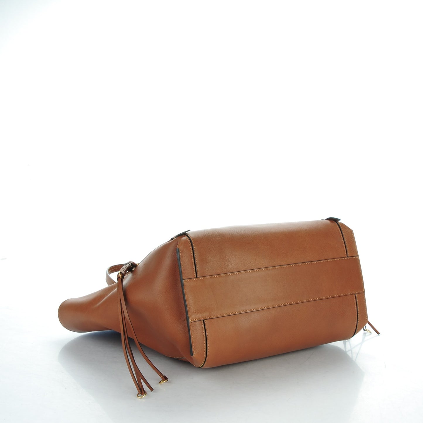 Smooth Calfskin Medium Milo Shopping Tote Tan