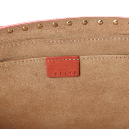 Celine Suede Studded Boogie Satchel Red 6 of 9