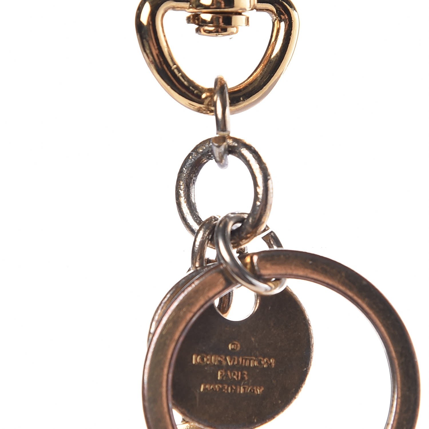 Louis Vuitton LV Circle Bag Charm Key Holder Gold 3 of 4