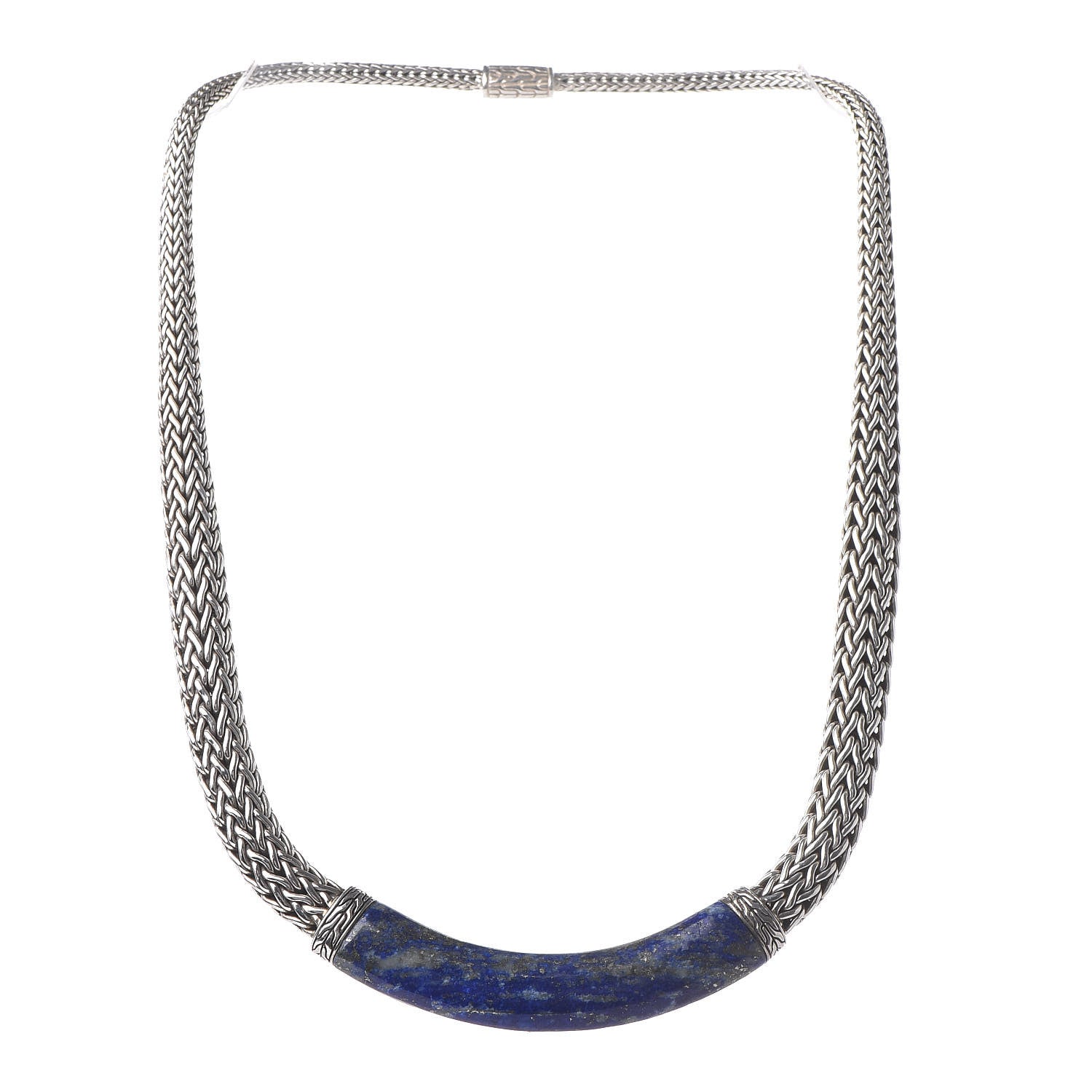 John Hardy Sterling Silver Lapis Lazuli Classic Chain Necklace 3 of 7