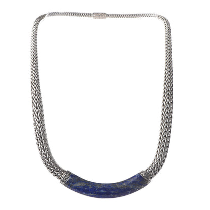 John Hardy Sterling Silver Lapis Lazuli Classic Chain Necklace 3 of 7