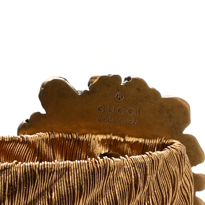 Gucci Metal GG Lion Head Bracelet Aged Gold 4 of 4