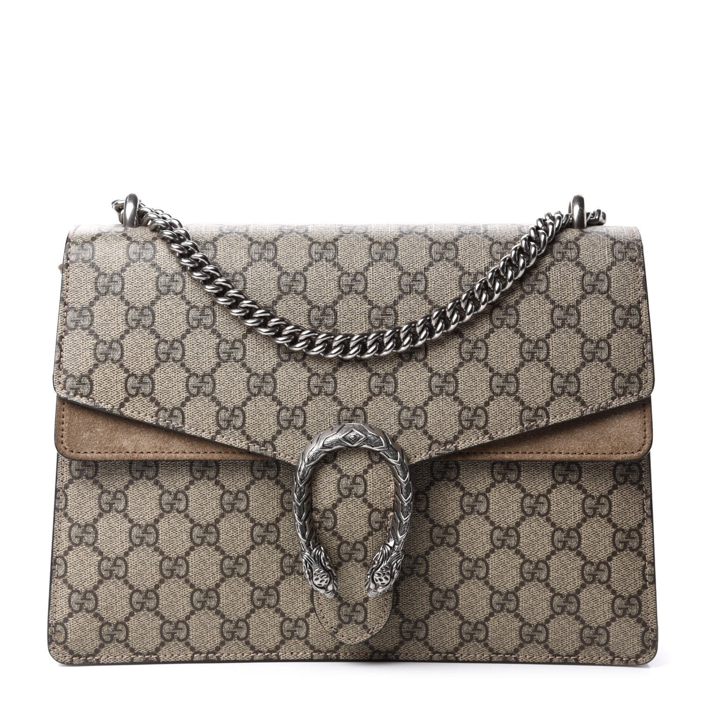 GG Supreme Monogram Medium Dionysus Shoulder Bag Taupe
