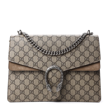 Gucci GG Supreme Monogram Medium Dionysus Shoulder Bag Taupe 1 of 10