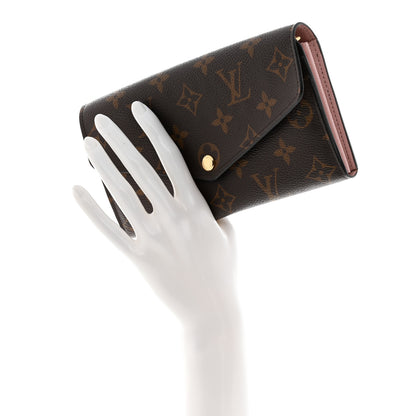 Louis Vuitton Monogram Sarah Wallet NM Rose Ballerine 2 of 7