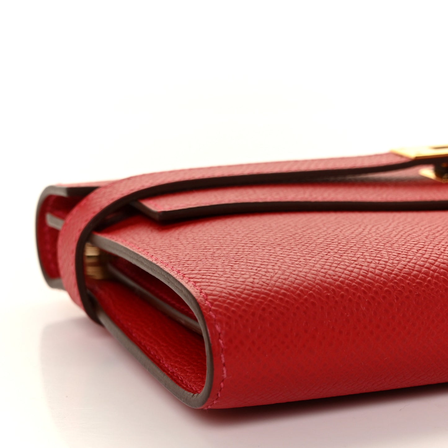 Epsom Kelly Longue Wallet Rouge Casaque