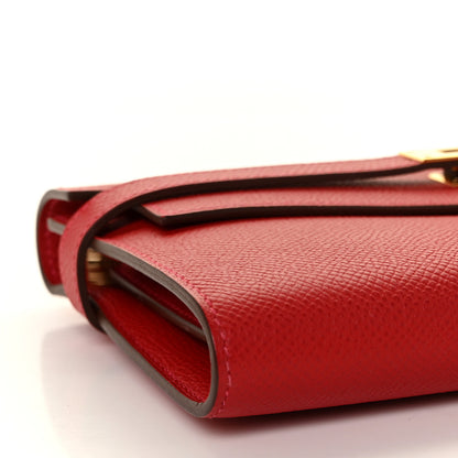Hermes Epsom Kelly Longue Wallet Rouge Casaque 7 of 8