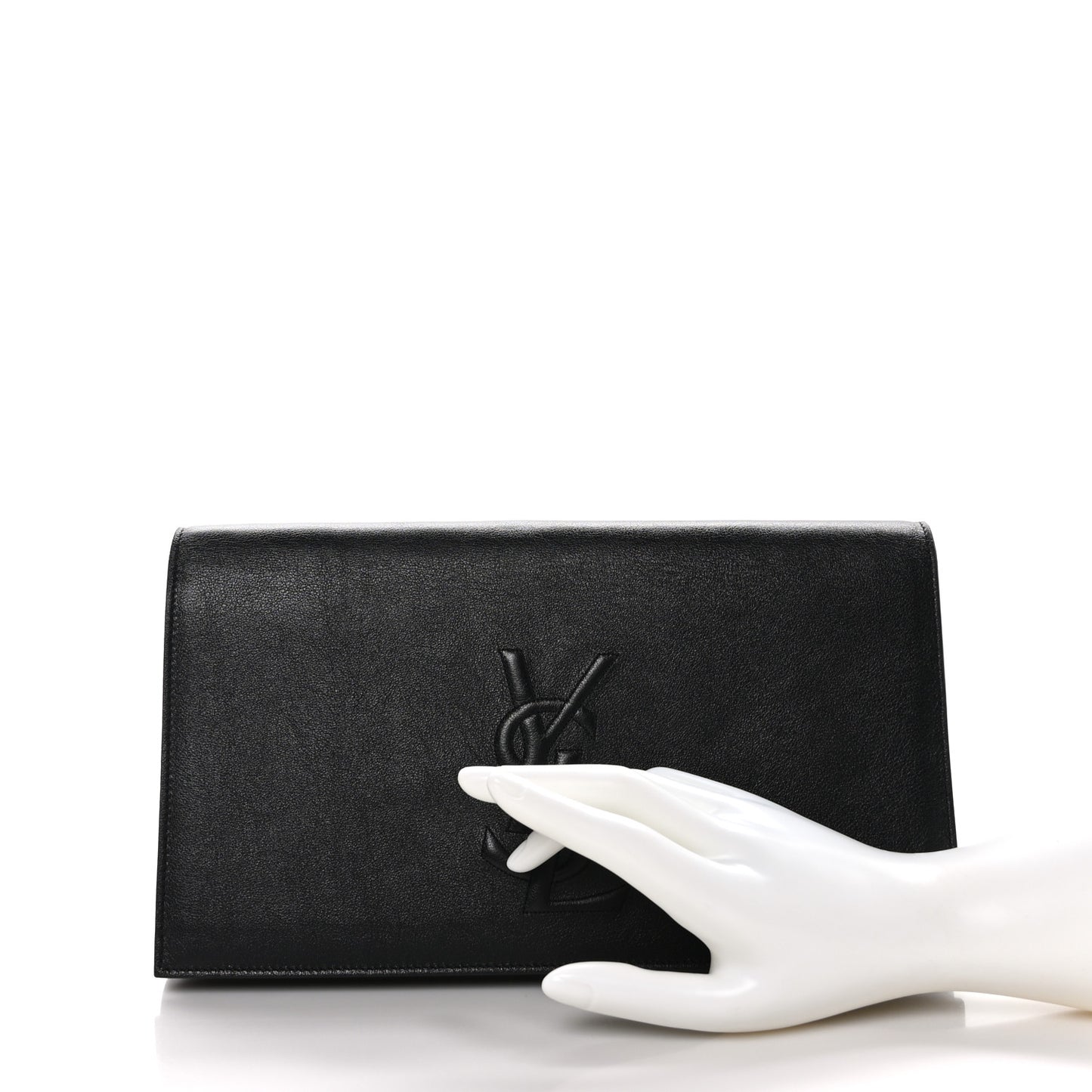 Calfskin Monogram Large Belle De Jour Clutch Black