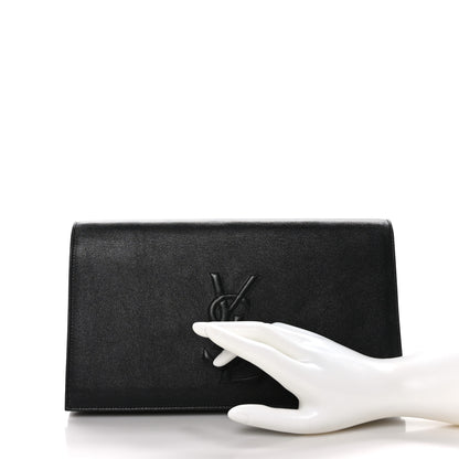 Saint Laurent Calfskin Monogram Large Belle De Jour Clutch Black 2 of 7