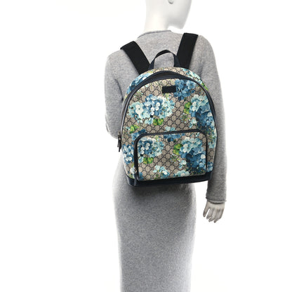 Gucci GG Supreme Monogram Blooms Medium Day Backpack Beige Blue Navy 2 of 10
