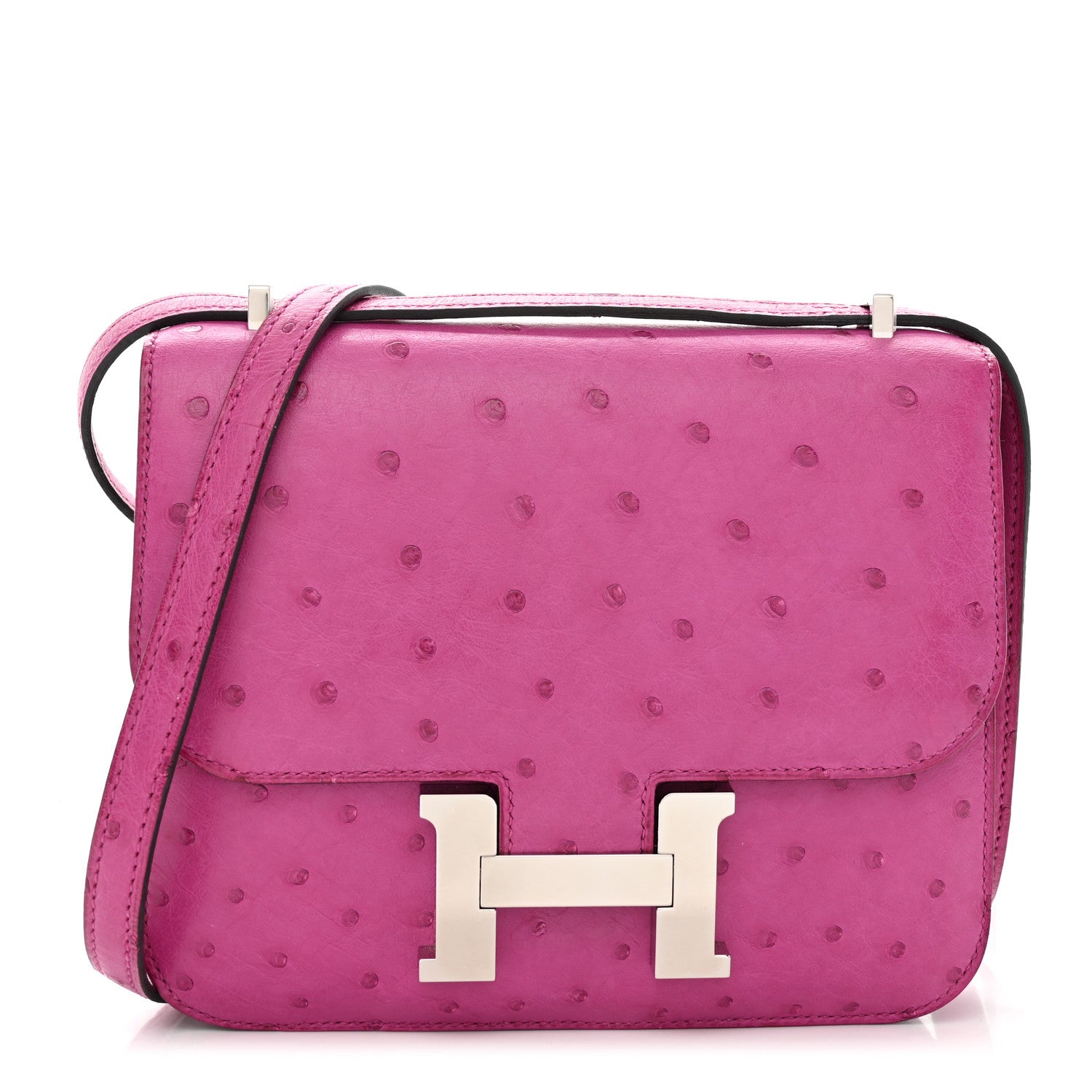 Hermes Ostrich Constance 18 Rose Pourpre 1 of 11