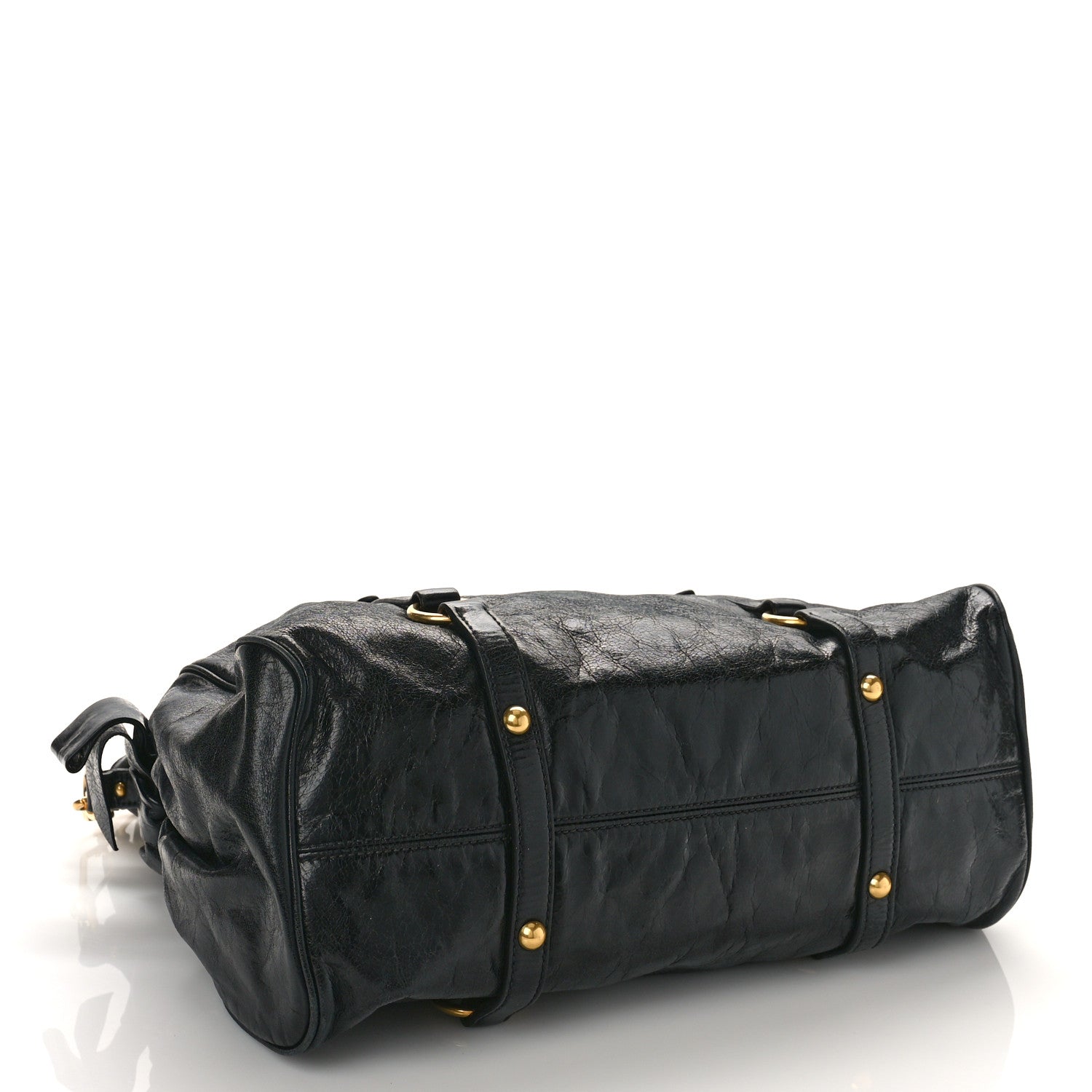 Miu Miu Vitello Lux Bow Tote Black 4 of 8