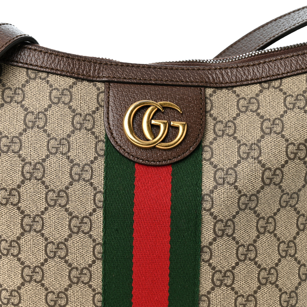 Gucci GG Supreme Monogram Web Small Ophidia Half Moon Hobo Brown 8 of 10