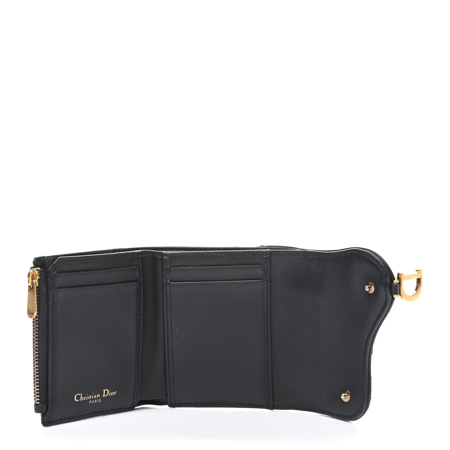 Oblique Saddle Lotus Wallet Blue