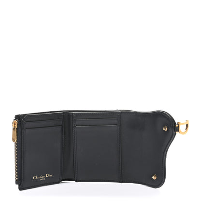 Christian Dior Oblique Saddle Lotus Wallet Blue 5 of 9