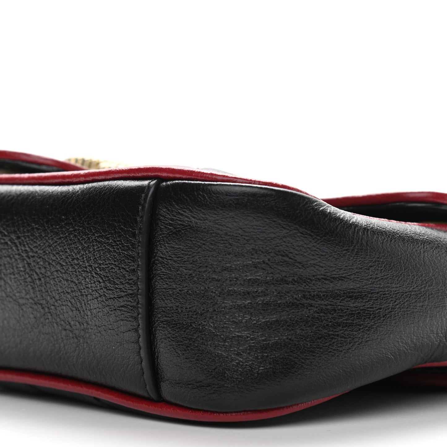 Azalea Calfskin Matelasse Diagonal Patchwork Mini Torchon GG Marmont Shoulder Bag Black Beige Romantic Cerise