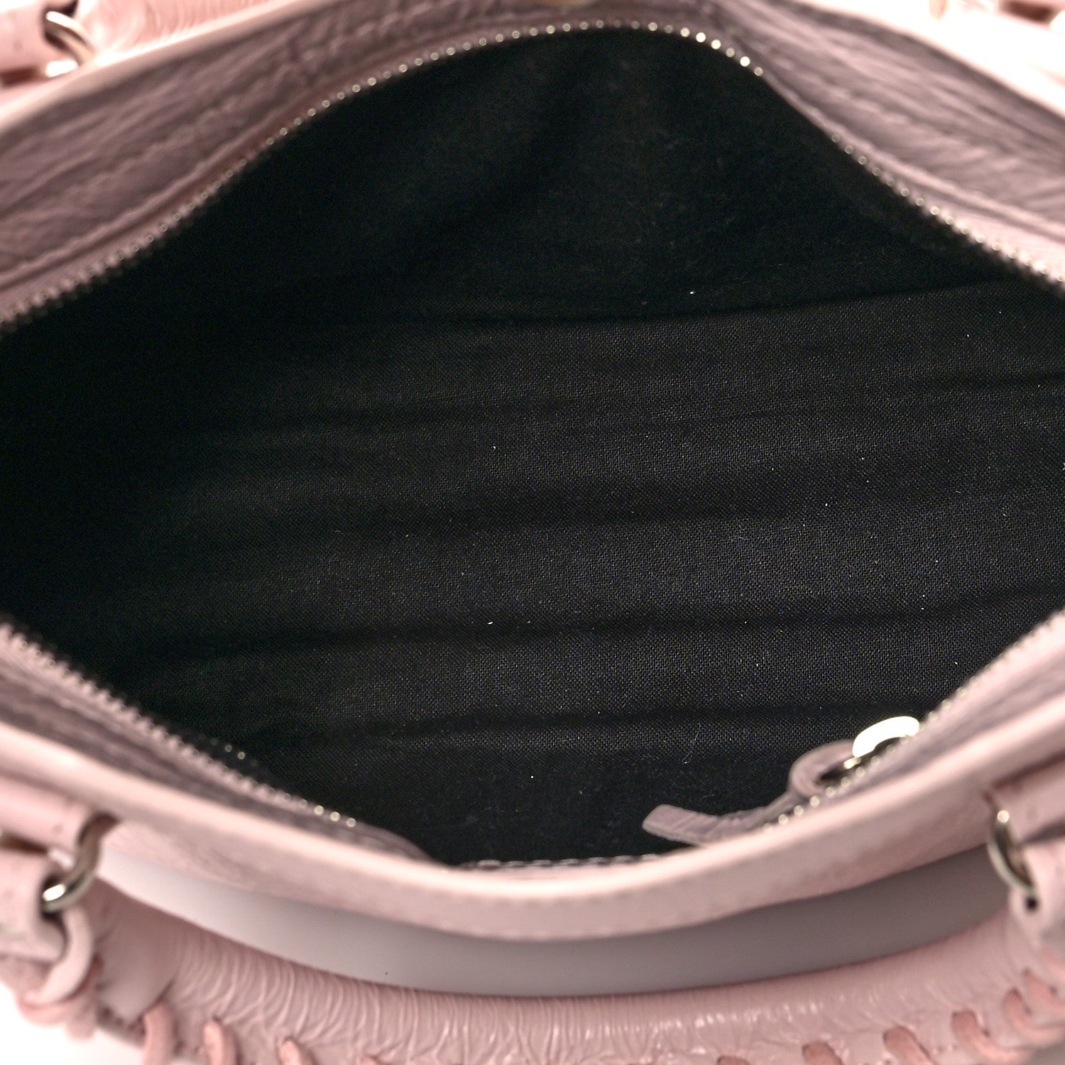 Balenciaga Agneau Classic Silver Hardware Mini City Logo Strap Light Rose White 4 of 9