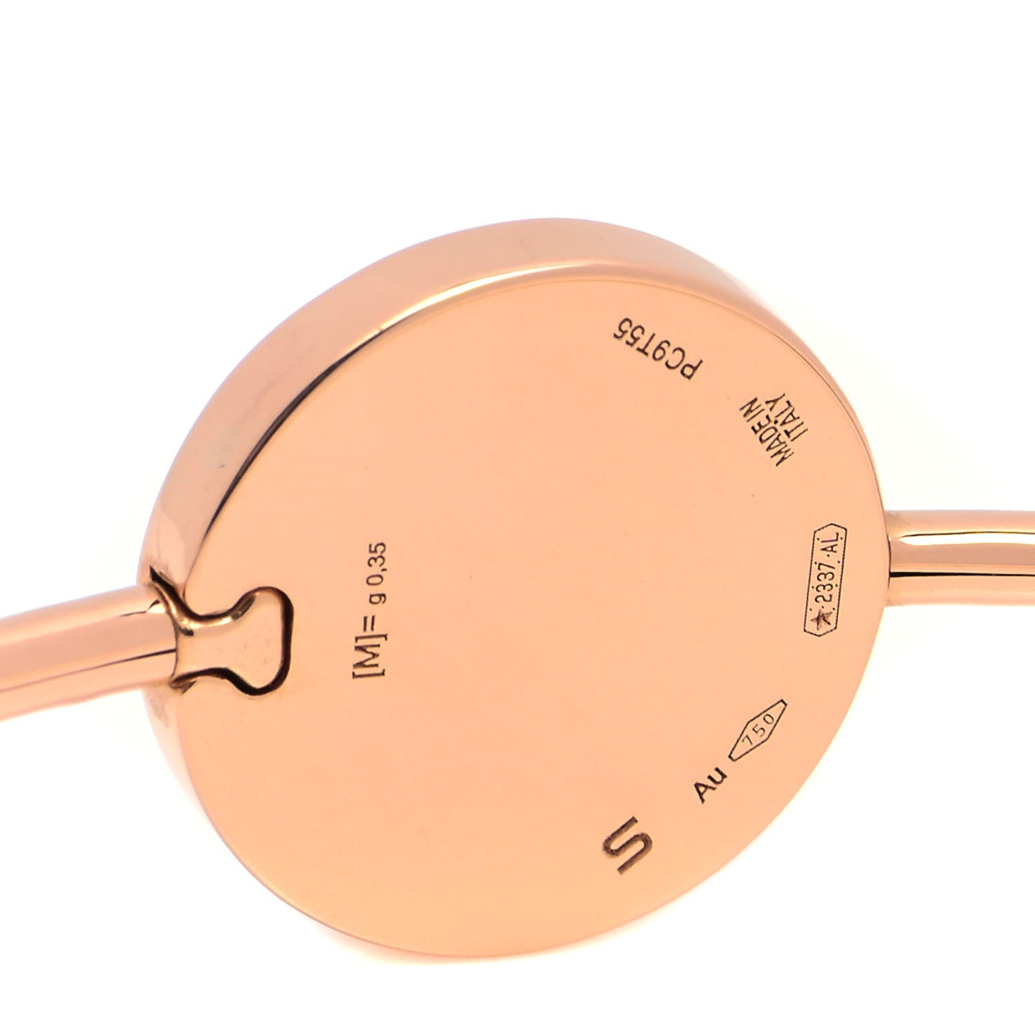 Bulgari 18K Rose Gold Carnelian BVLGARI BVLGARI Bangle Bracelet S 4 of 5
