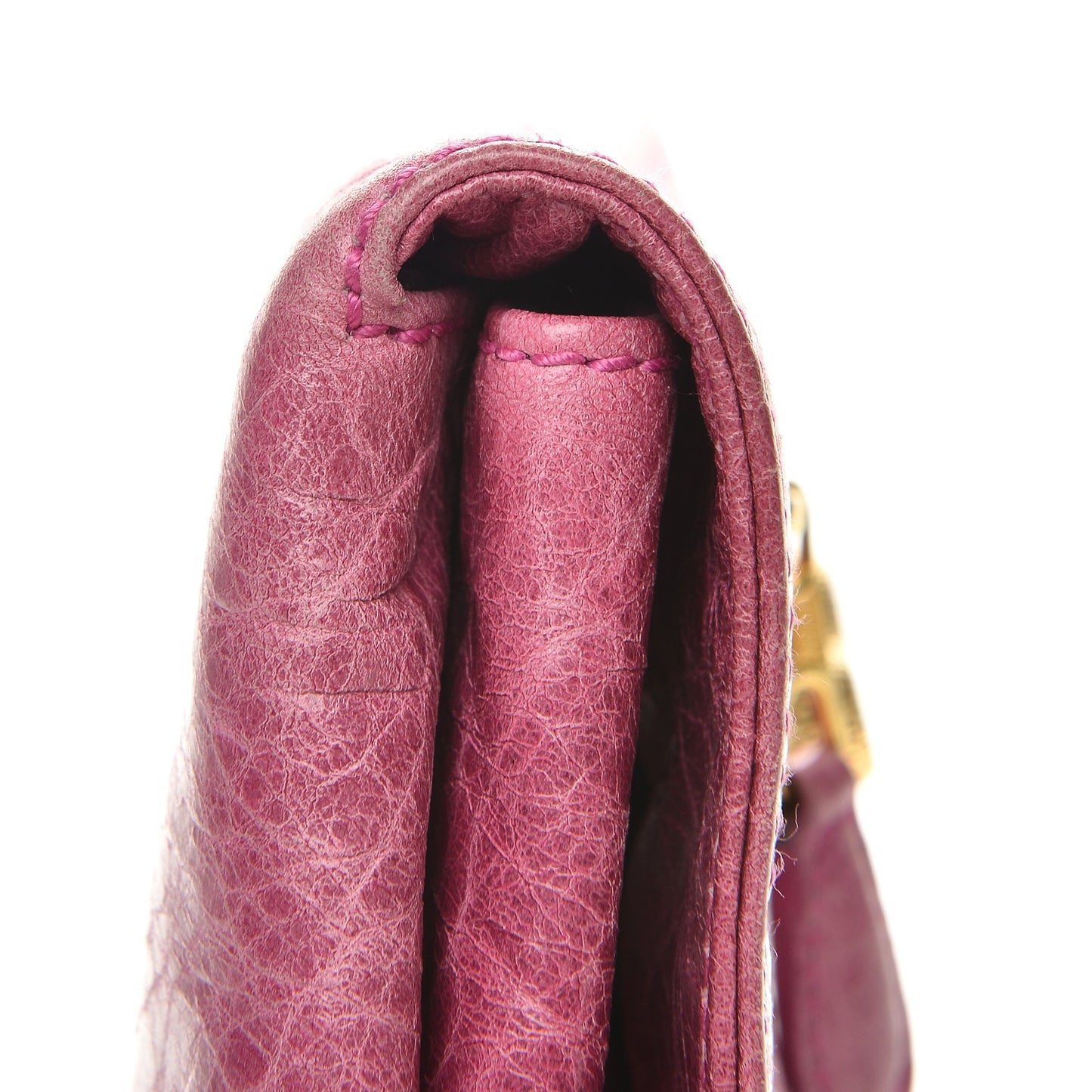 Agneau Giant 21 Gold Hardware Envelope Clutch Magenta