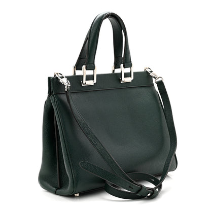 Gucci Grainy Calfskin Small Zumi Top Handle Bag Vintage Green 3 of 11