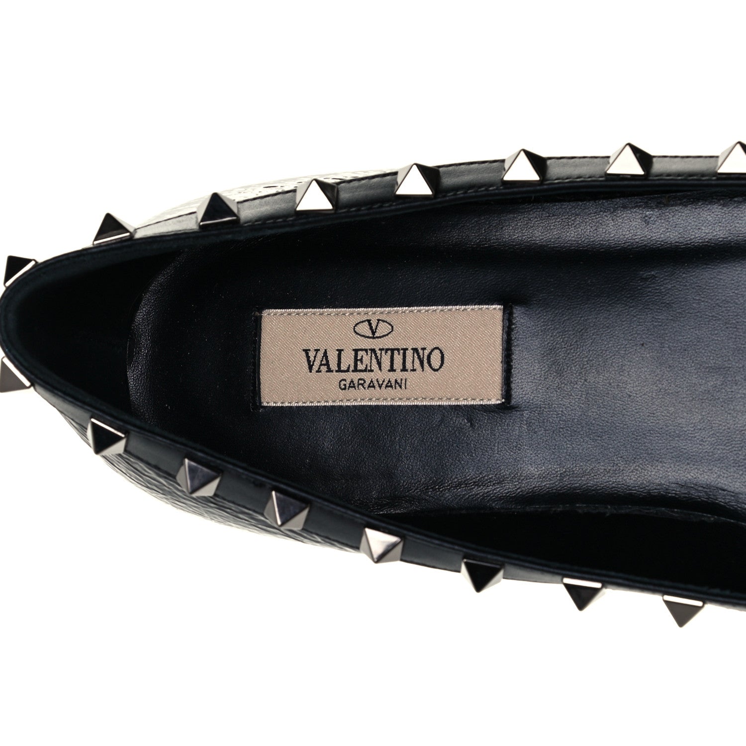 Valentino Garavani Patent Rockstud Ballerina Flats 40.5 Black 10 of 11