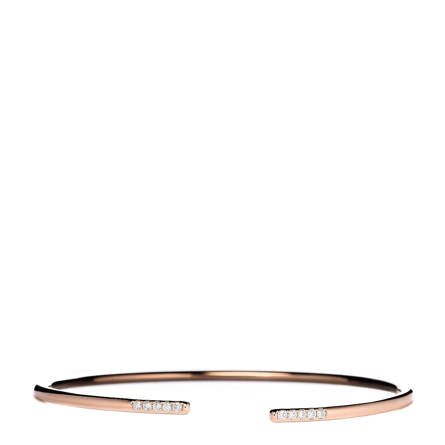 18K Rose Gold Diamond Metro Wire Bracelet