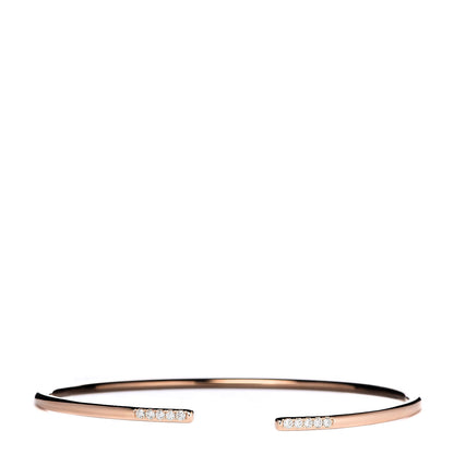 Tiffany 18K Rose Gold Diamond Metro Wire Bracelet 1 of 5