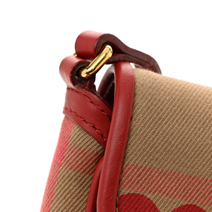 Burberry Calfskin Heart Print House Check Crossbody Beige 11 of 14