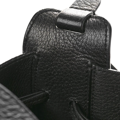 The Row Grained Calfskin Drawstring Bucket Bag Black 14 of 16