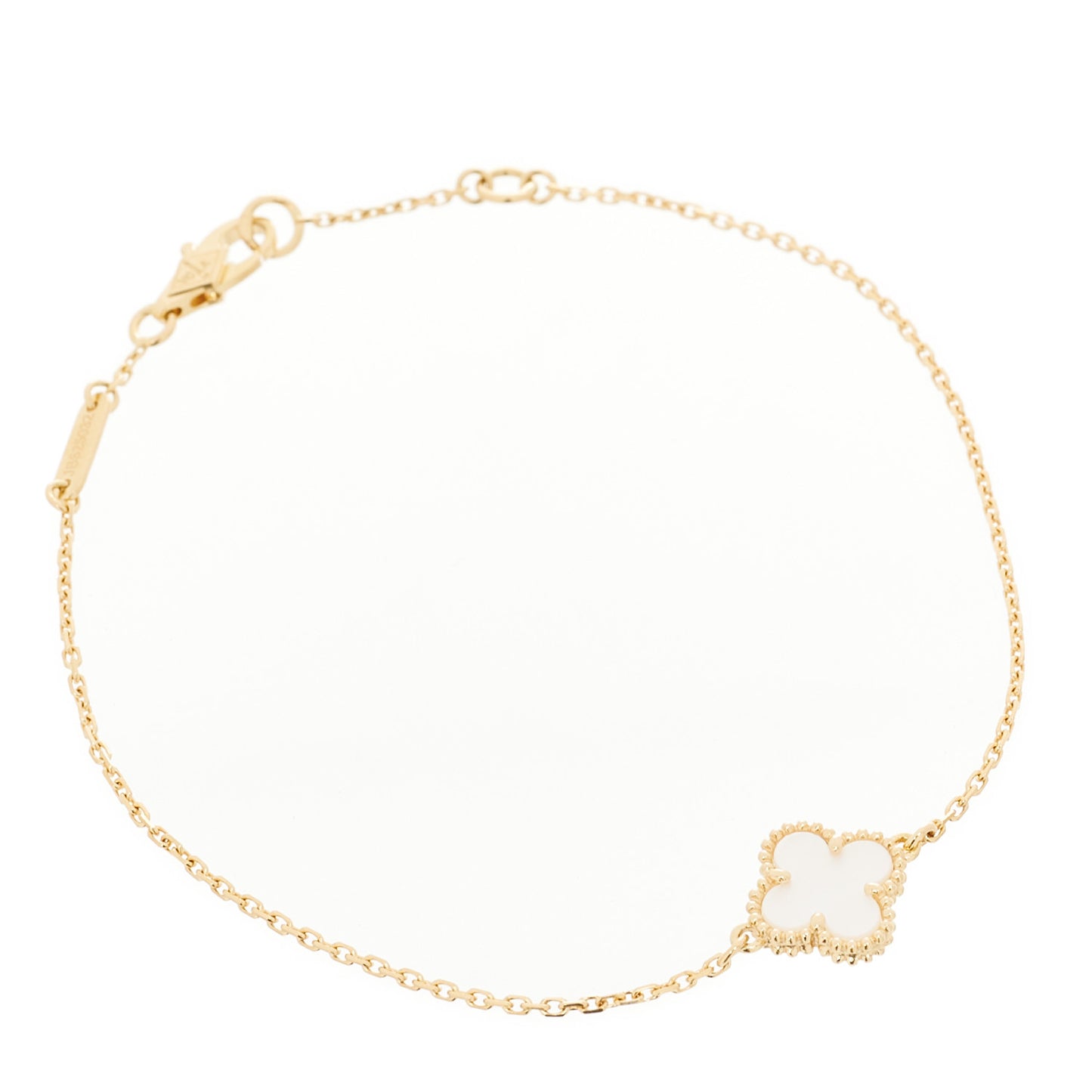 18K Yellow Gold Mother of Pearl Sweet Alhambra Bracelet