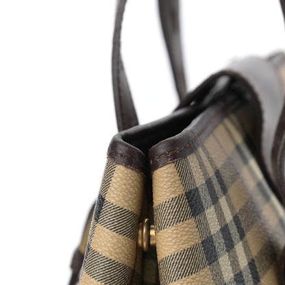 Burberry Haymarket Check Buckle Satchel Chocolate 11 of 13