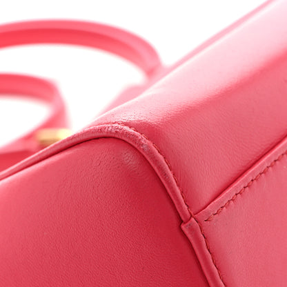 Fendi Nappa Stacked Bar Mini Peekaboo Iconic Satchel Lampone 13 of 15