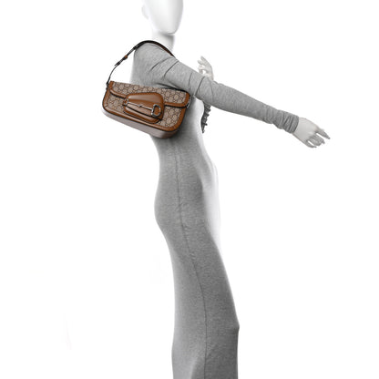 Gucci Monogram Small Horsebit 1955 Asymmetric Shoulder Bag 2 of 13